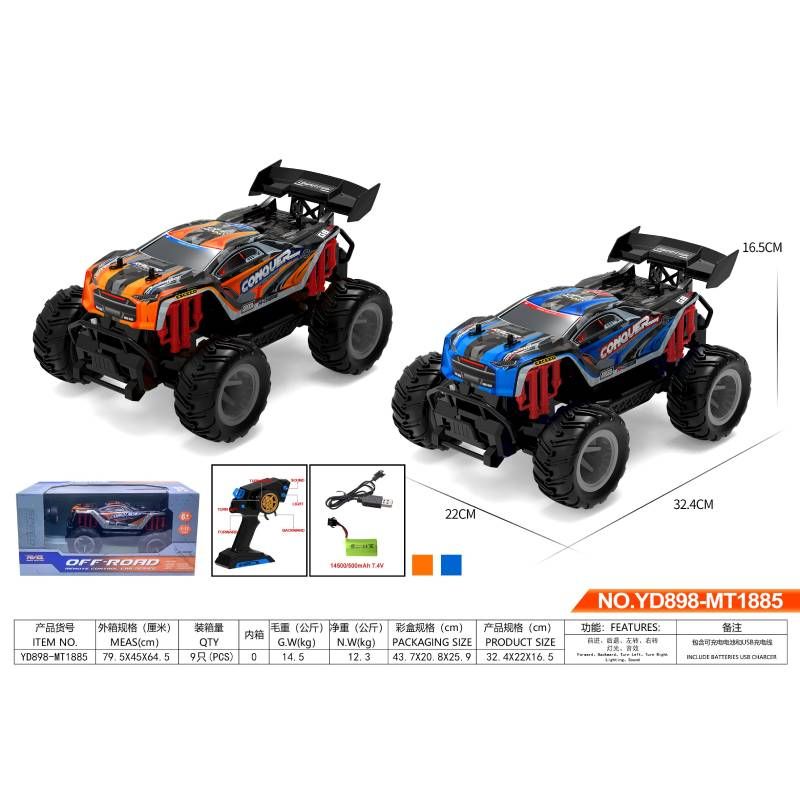 COCHE OFF ROAD R/C 1:12 BATERIA Y CARGADOR