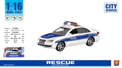 Car Police 1:16 Light Sound