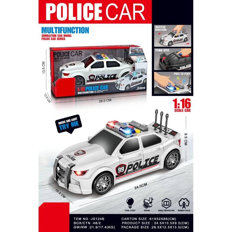 COCHE POLICIA 1:16 LUZ Y SONIDO