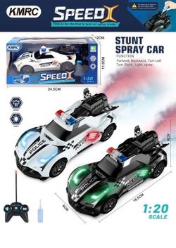 Coche Policia Spray Rc Esc 1:20