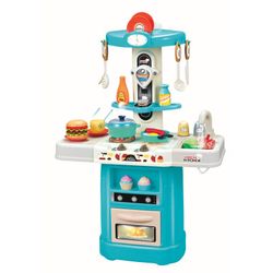 COCINA 47 PCS CON FUNCIONES AZUL