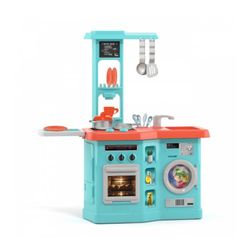 COCINA CON PLANCHADOR AZUL