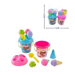 CONJUNTO CUBO PLAYA 13 CM C/4 HELADOS 2 STDOS