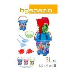 CONJUNTO PLAYA 20 CM TRANSP. PECES C/MOLDES