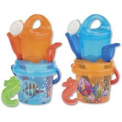 CONJUNTO PLAYA TRANSP.C/REGA. 13 CM FISH