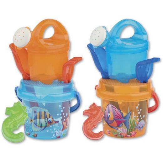 CONJUNTO PLAYA TRANSP.C/REGA. 13 CM FISH