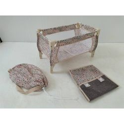 CUNA VIAJE PLEGABLE C/BOLSA ESTAMPADO BEIGE