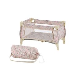 CUNA VIAJE PLEGABLE C/BOLSA ESTAMPADO BEIGE