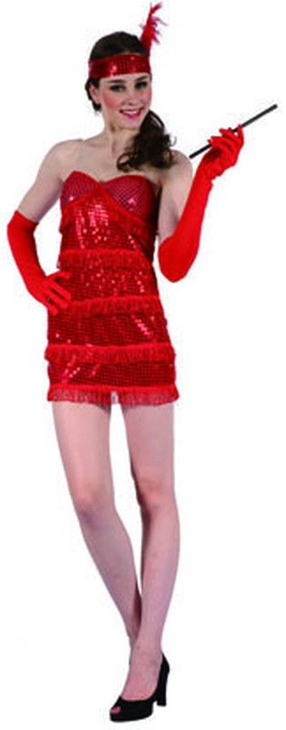 Veste cabaret à sequins rouge femme : Deguise-toi, achat de