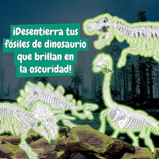 *EXCAVACIONES FOSILES 4 EN 1 BRILLA EN LA OSCURID.
