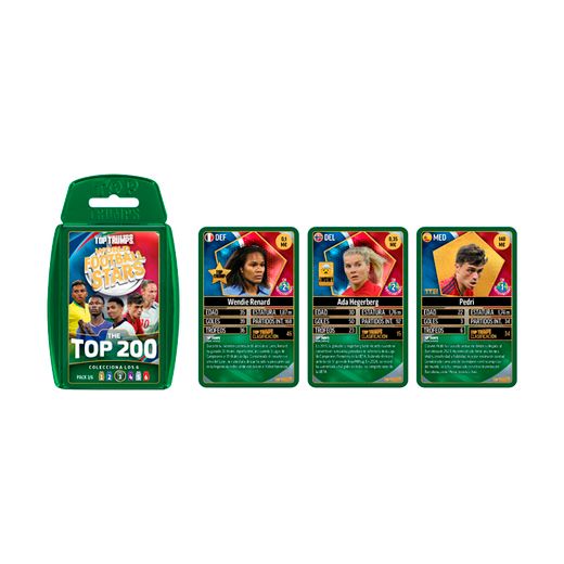 FUTBOL MUNDIAL-TOP 200-SET TRADING CARDS- VERDE