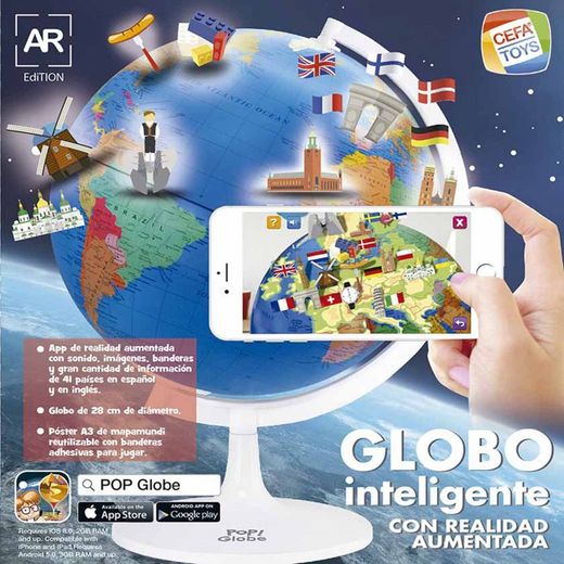 Globo terráqueo realidad aumentada