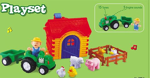 GRANJA C/TRACTOR Y ANIMALES