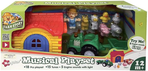 GRANJA C/TRACTOR Y ANIMALES