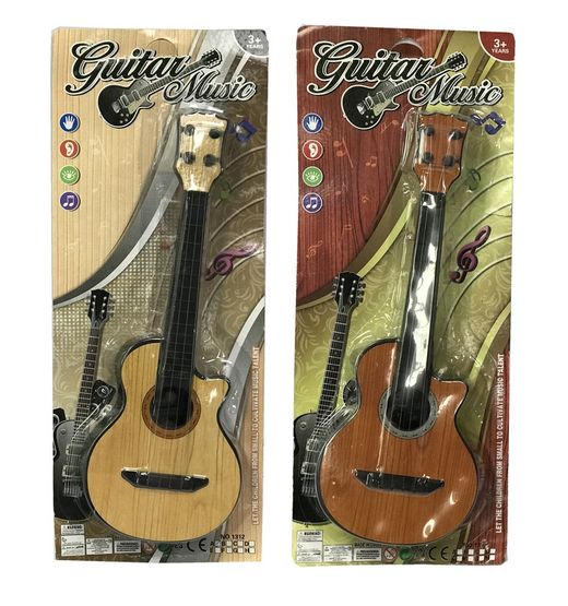 Gitaar plast. 2 geassorteerde kleuren