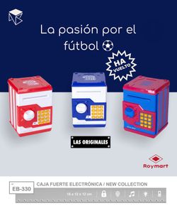 HUCHA CAJA FUERTE FUTBOL 3 COLORES