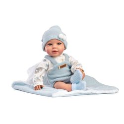 JAIRO MUÑECA C/PESO PELELE LANA AZUL, MANTITA