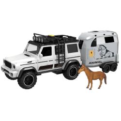 JEEP POLICIA C/REMOLQUE, CABALLOS