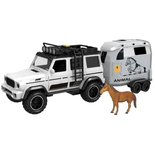 JEEP POLICIA C/REMOLQUE, CABALLOS