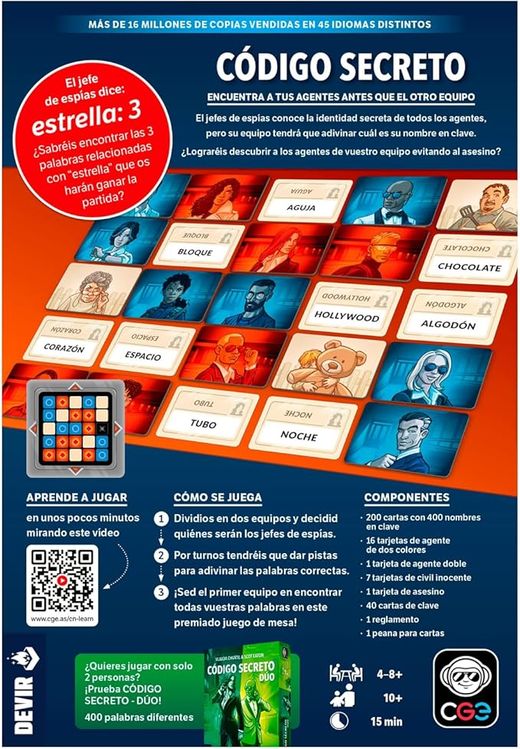 JUEGO CODIGO SECRETO (CAST)