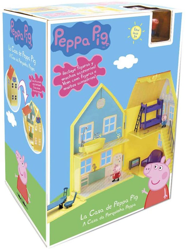 Casa de Peppa Pig en español de BANDAI  Casita de juguete de Peppa pig y  George 