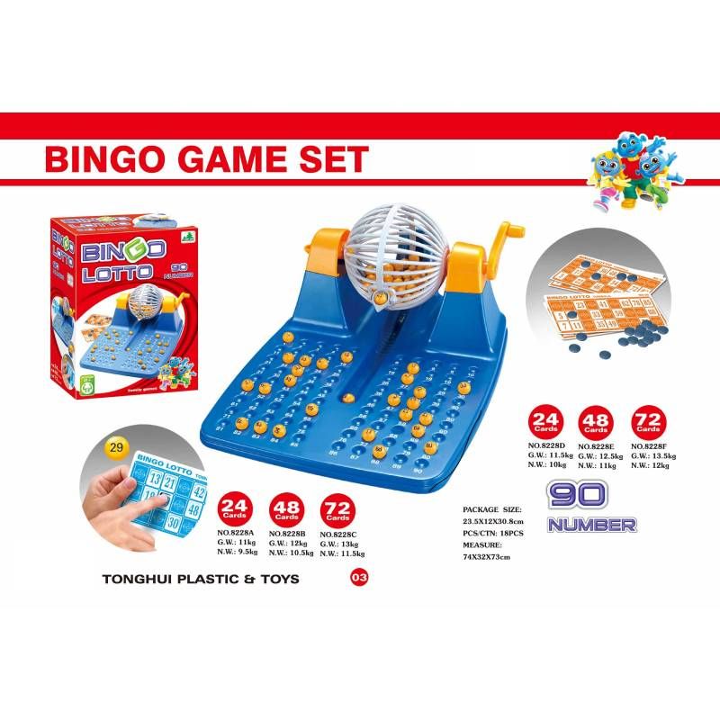 LOTERIA BINGO 72 CART 90 BOLAS