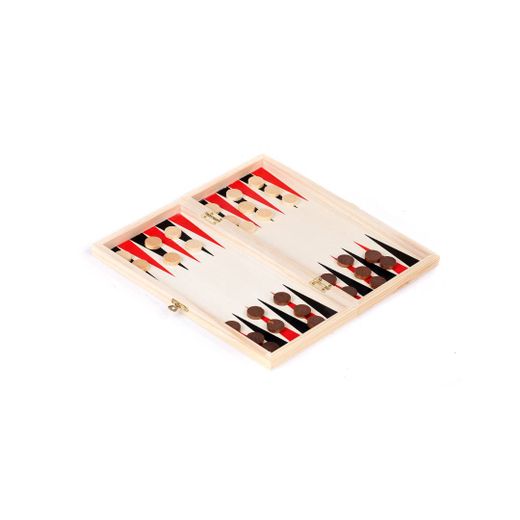 MALETIN MADERA 3 EN 1: DAMAS, AJEDREZ, BACKGAMON