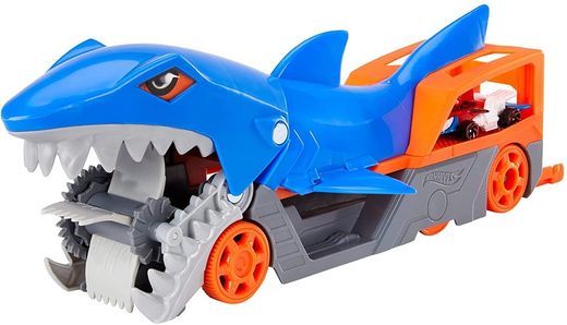 Hot Wheels Shark Transporter – Camión Tiburón Devora Coches