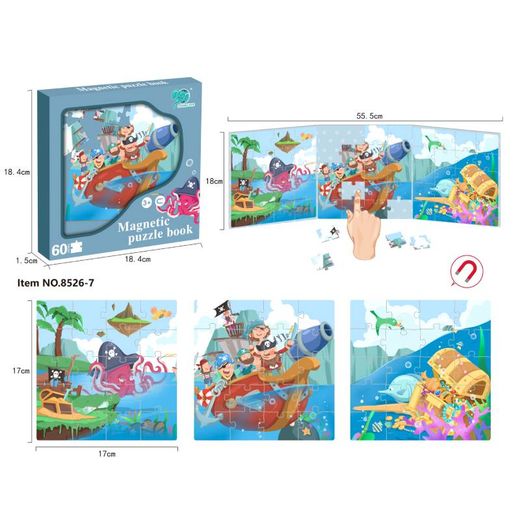 MINI MAGNETIC BOOK PIRATA 60PCS