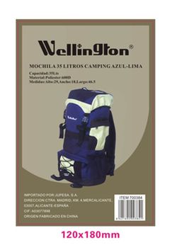 MOCHILA WELLINGTON CONFORT 35 L.