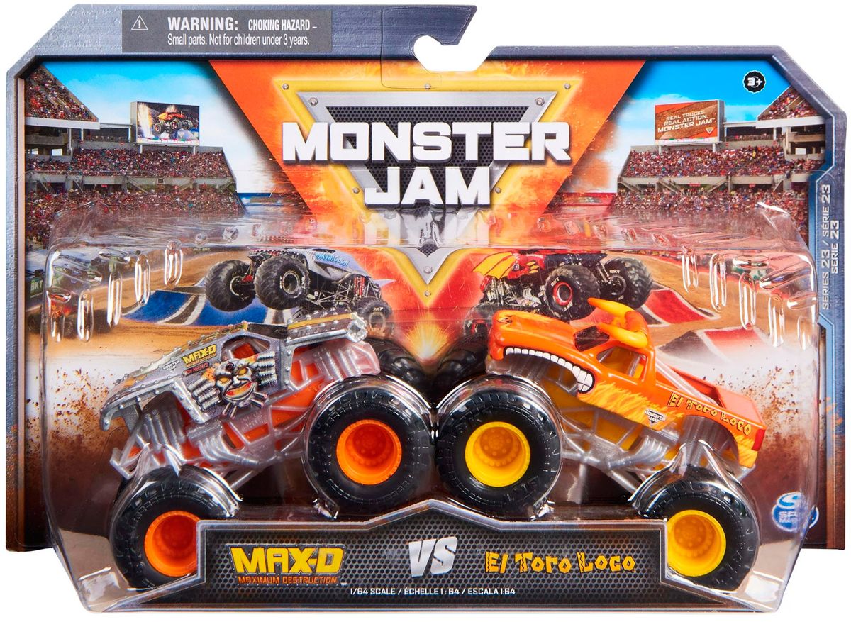 MONSTER JAM-PACK 2 VEHICULOS 1:64 SURT.
