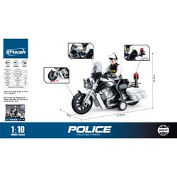MOTO POLICIA 1:10 LUZ SONIDO