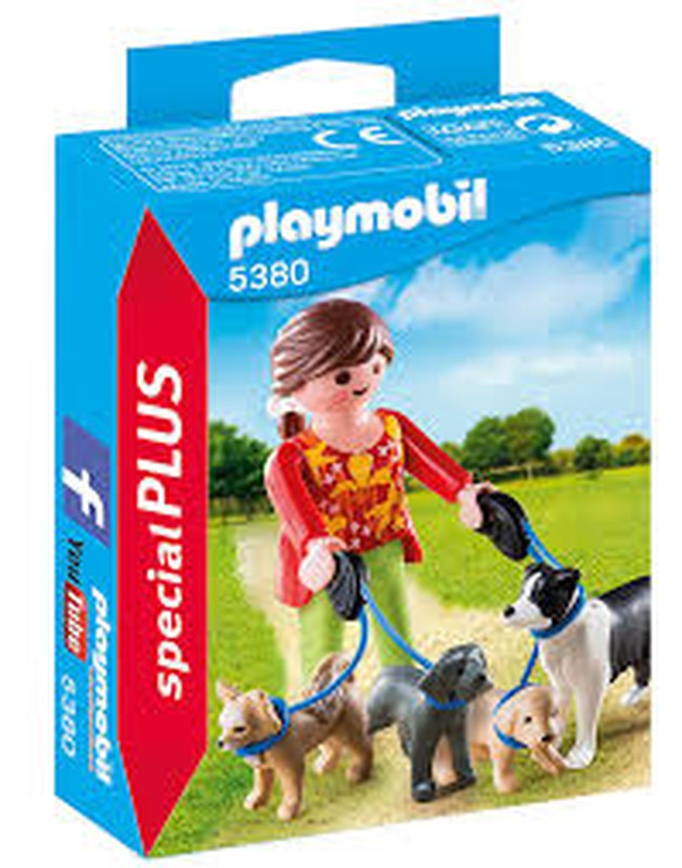 Mujer con perros de Playmobil — DonDino juguetes