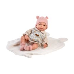 MUŃECA CON PESO CAROL 38 CM CUERPO TELA VEST.FLORE