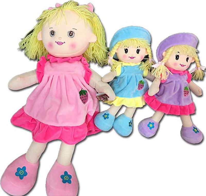 Muñeca trapo rubia 55 cm — DonDino juguetes