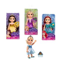 MUÑECAS 15 CM C/PEINE DISNEY&FROZEN STDO