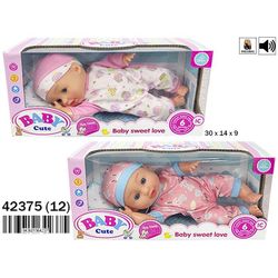 MUÑECO ACOSTADO C/ SONIDO 2 SURTIDOS