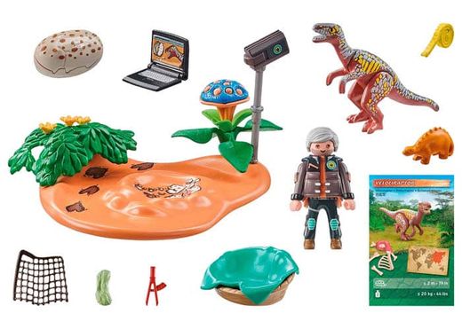 Nido De Estegosaurio Con Ladrón De Huevos