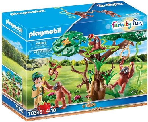 Orang-Utans mit Baum