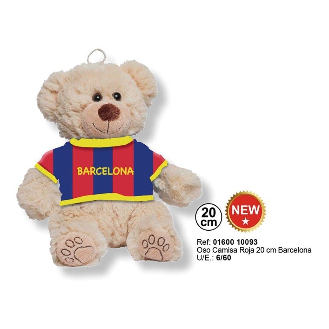 OSO CAMISA ROJA 20CM BARCELONA