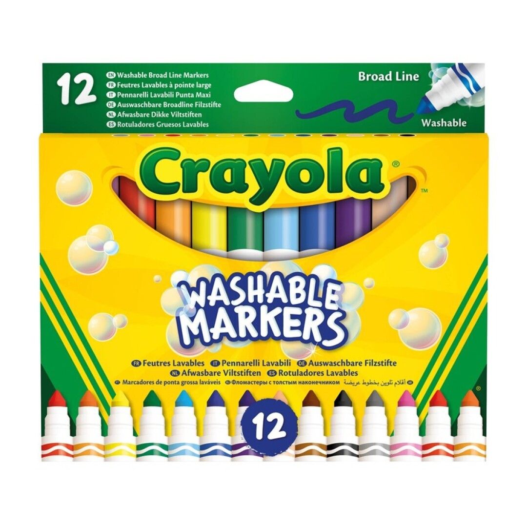 PACK 12 ROTULADORES LAVABLES MAXI PUNTA
