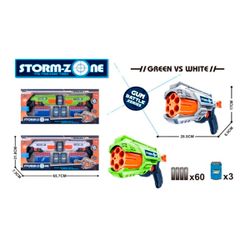 PACK 2 PISTOLAS STORMZONE C/60 DARDOS