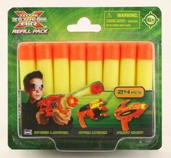 Pack 24 dardos foam amarillos