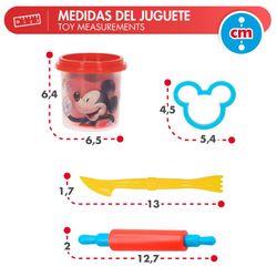 Pack 4 B.Plastilina 110gr.Moldes y accesorios Mickey