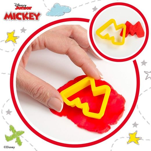 Pack 4 B.Plastilina 110gr.Moldes y accesorios Mickey