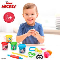 Pack 4 B.Plastilina 110gr.Moldes y accesorios Mickey