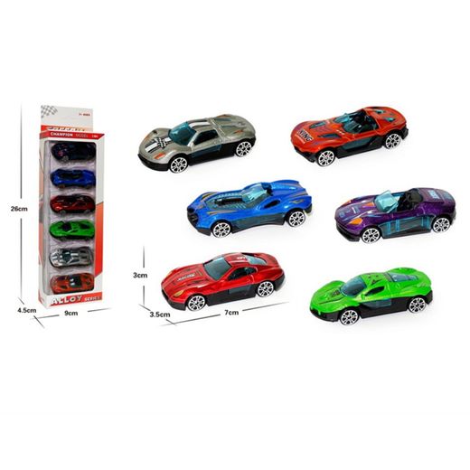 PACK 6 COCHES METAL
