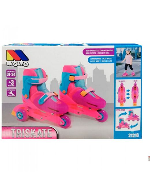 PATIN EN LINEA CONVERTIBLE ROSA