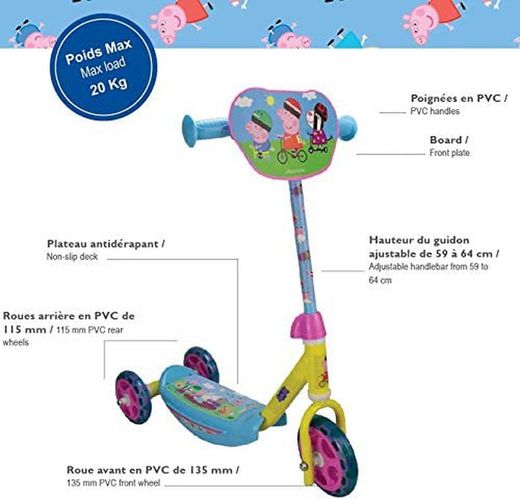 PATINETE 3 RUEDAS PEPPA PIG
