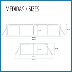 PISCINA TUBULAR RECTANGULAR 400x211x81 CM.